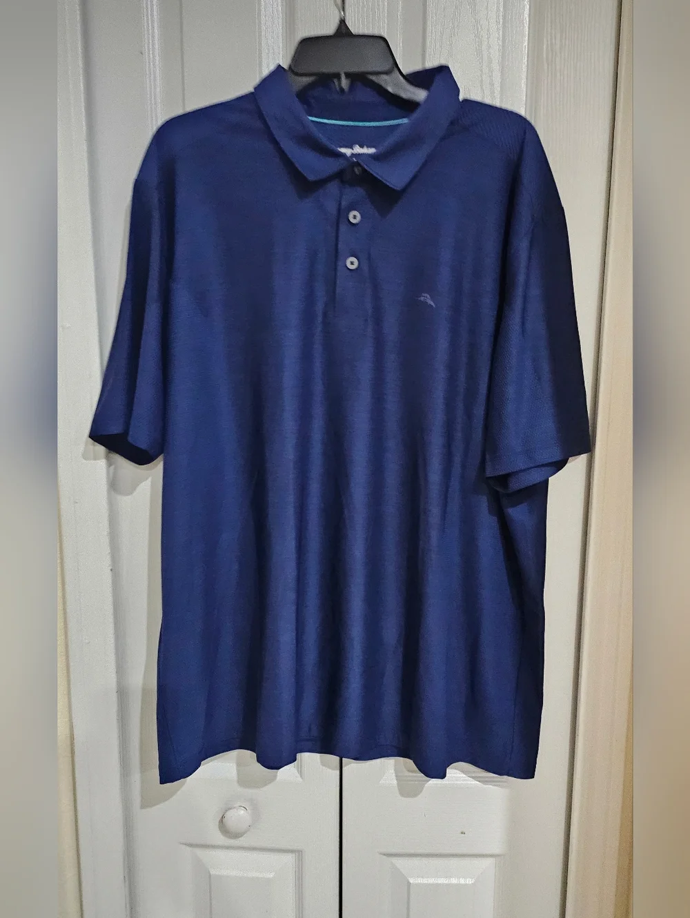 Tommy Bahama IslandZone Polo Shirt Men XXL Blue Performance Short Sleeve Golf.